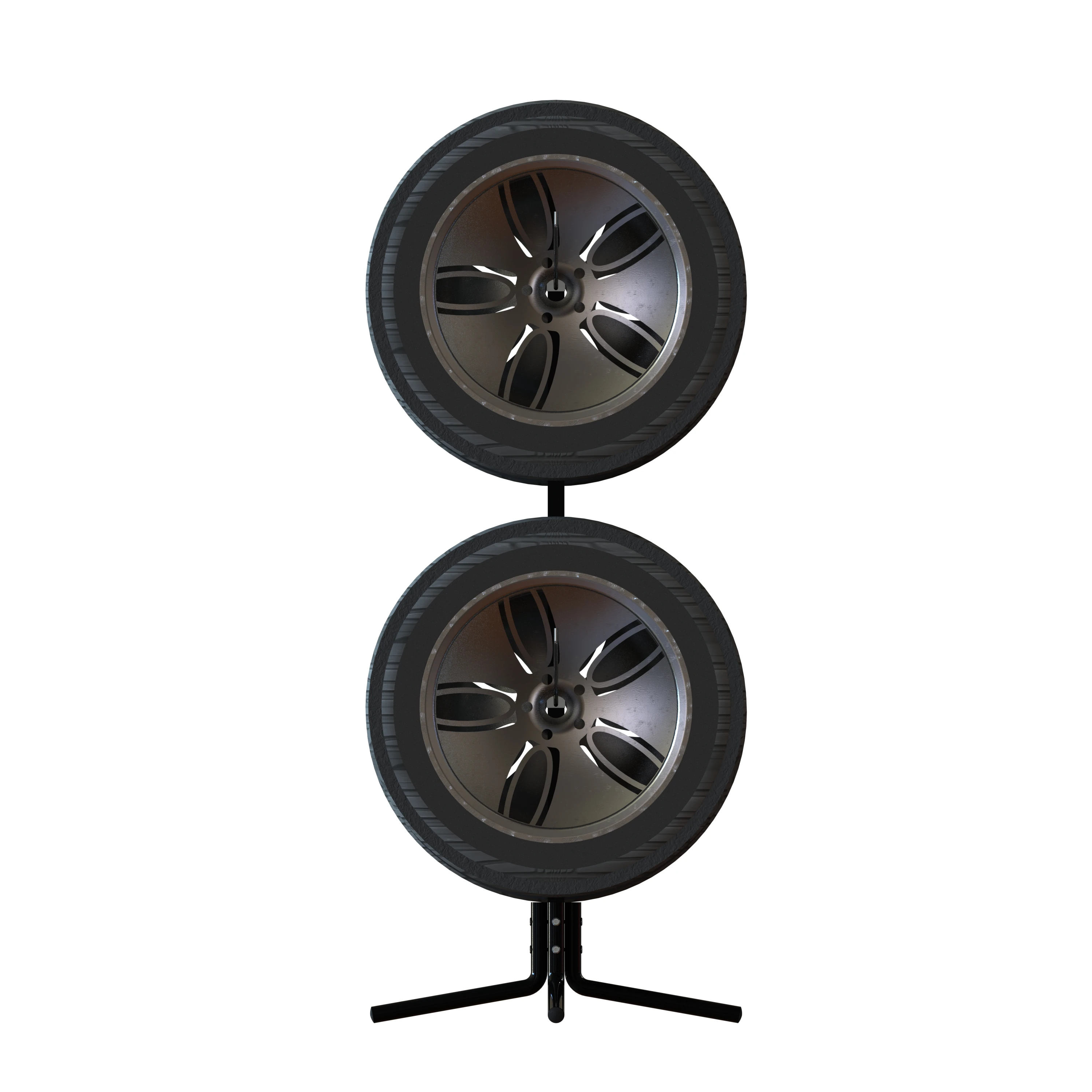 4 Tires Wheels Metal Display Stand