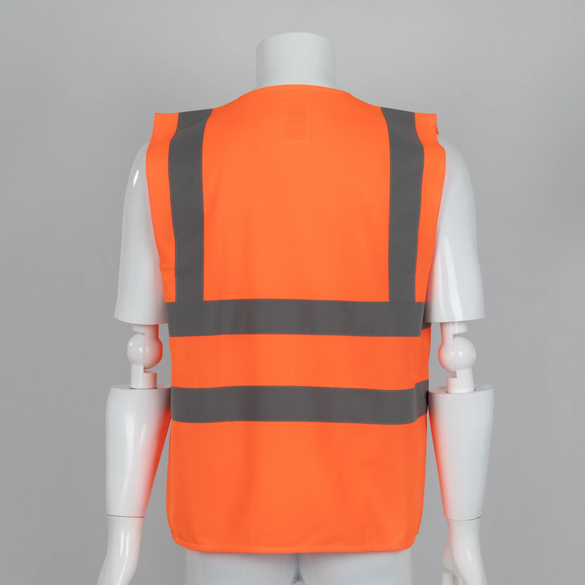 Customizable logo high visibility reflector construction work pockets reflective safety vest