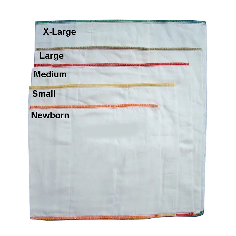 Newborn flat printed prefold diaper cloth,insert washable reusable for boys and girls baby birdseye muslin cloth diaper