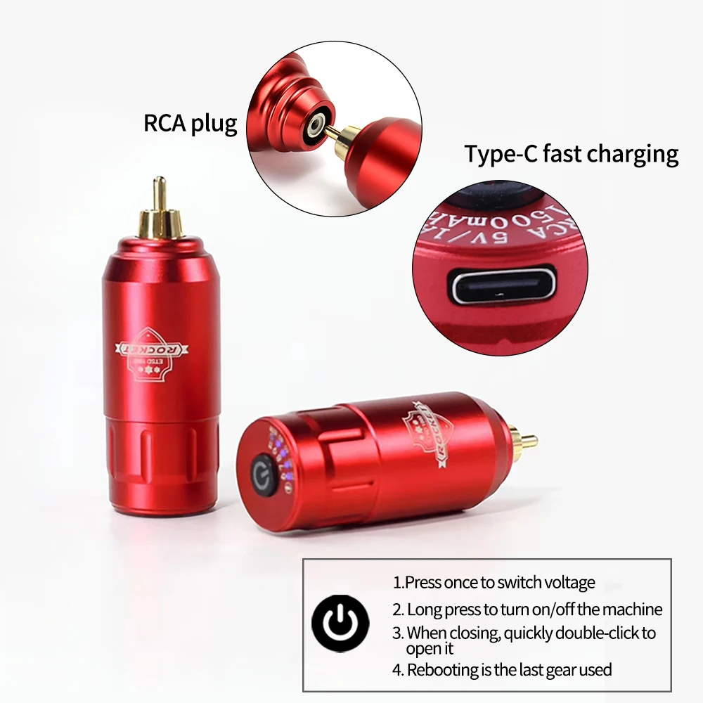 Powerful Wireless Tattoo Machine Rotary Pen Mini Wireless Battery Set Tattoo Kits for Permanent Makeup Accessories for Tattoo