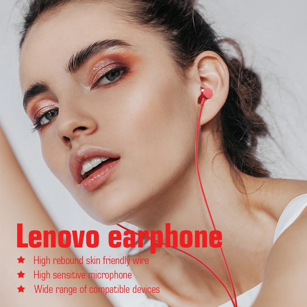 Проводные наушники для Lenovo HF130 басовый звук спортивные наушники-вкладыши с микрофоном iPhone Samsung MP3