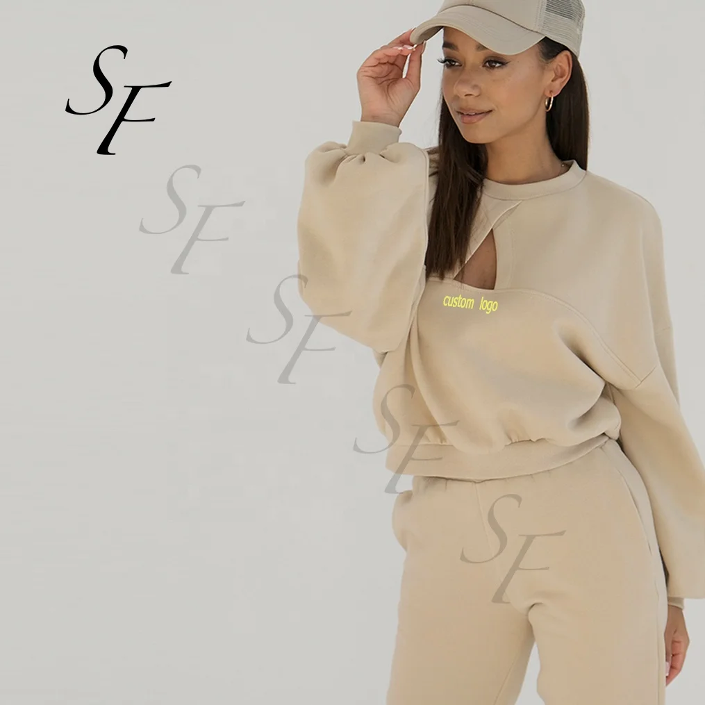 Star Fashion custom wholesale custom logo sweatsuit set women fitness set 2 piece tracksuit women 2022