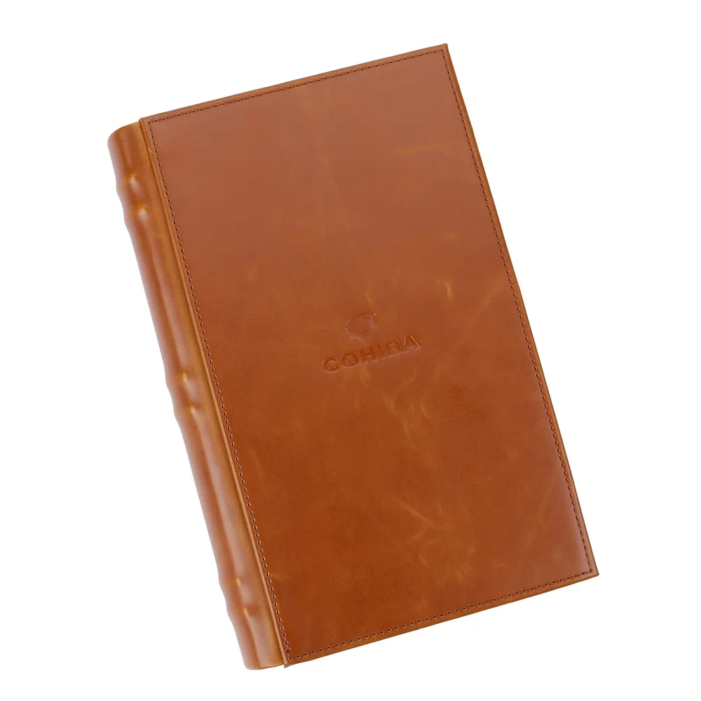 Leather Book-shaped Cigar Case portable cigar packing box For travel