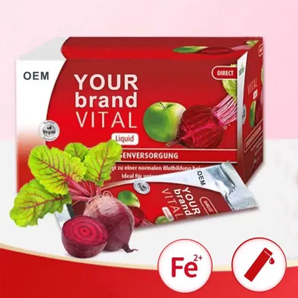 OEM Private Label Dietary Supplement Iron Liquid Drops Vitamin MCT Oil Vitamins Liquid Iron syrup Supplement