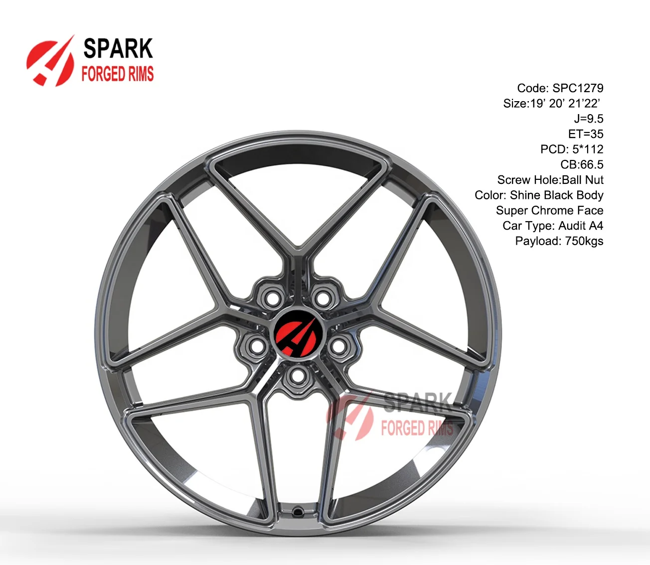 Forged Rims AudiA4 Forged Wheel Off Road For SUV Vehicle PVD Vacuum Shine Black Mille Face 20 22 24 inch Alloy Wheel rims hub