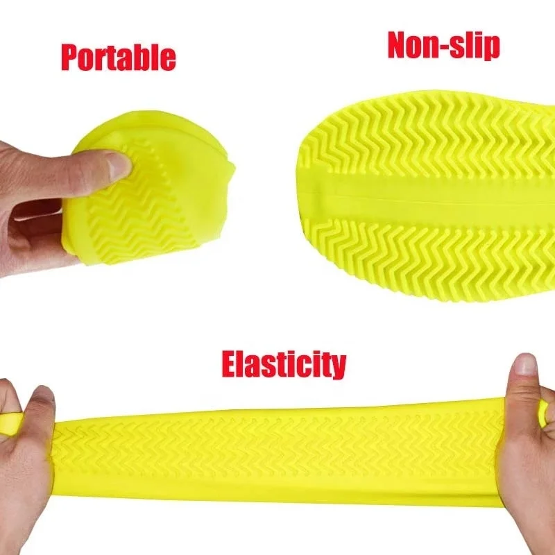 Waterproof Silicone Shoes Cover Reusable Rain Shoe Covers Unisex Shoes Protector Anti-slip Rain Boot