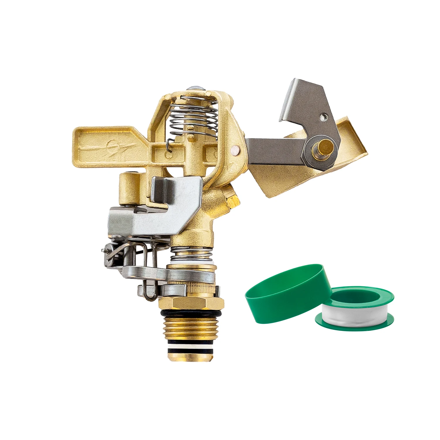 green agricultural watering garden cooling  impact sprinkler  with one tape