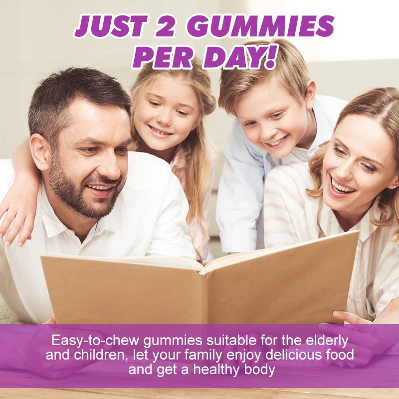 GreenPeople Private Label OEM Bone and Muscle Dietary Supplement 60pcs Calcium Magnesium Zinc with Vitamin D3 Gummies