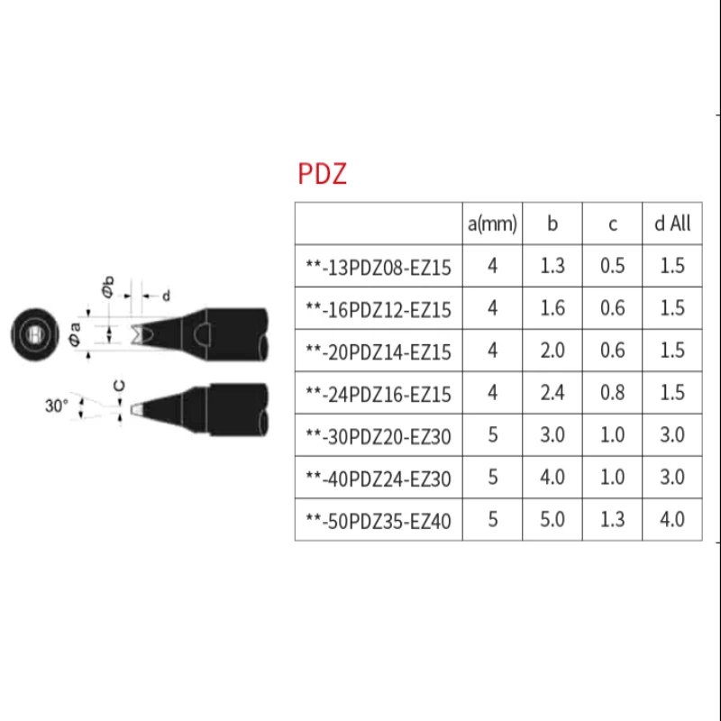 Factory Direct Sales Customized Soldering Iron Tip PDZ DV2 Series Soldering Tip Suitable For Apollo Automatic Soldering Machine