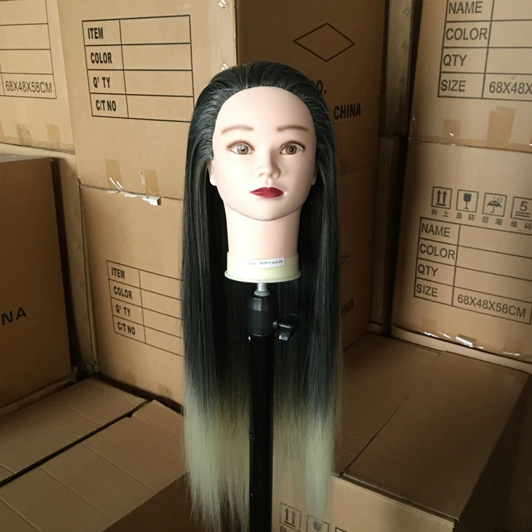 Wholesale Price Hairdressing Salon Hair Dummy Equipment Ombre Blonde Color Training Heads For Braiding Hair