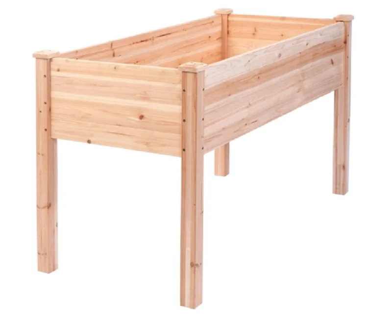 Vegetable Garden Raised Bed Planter Wooden Grow Elevated Kit Gardening Flower Patio Backyard Flowers Box Plants Cedar Wood