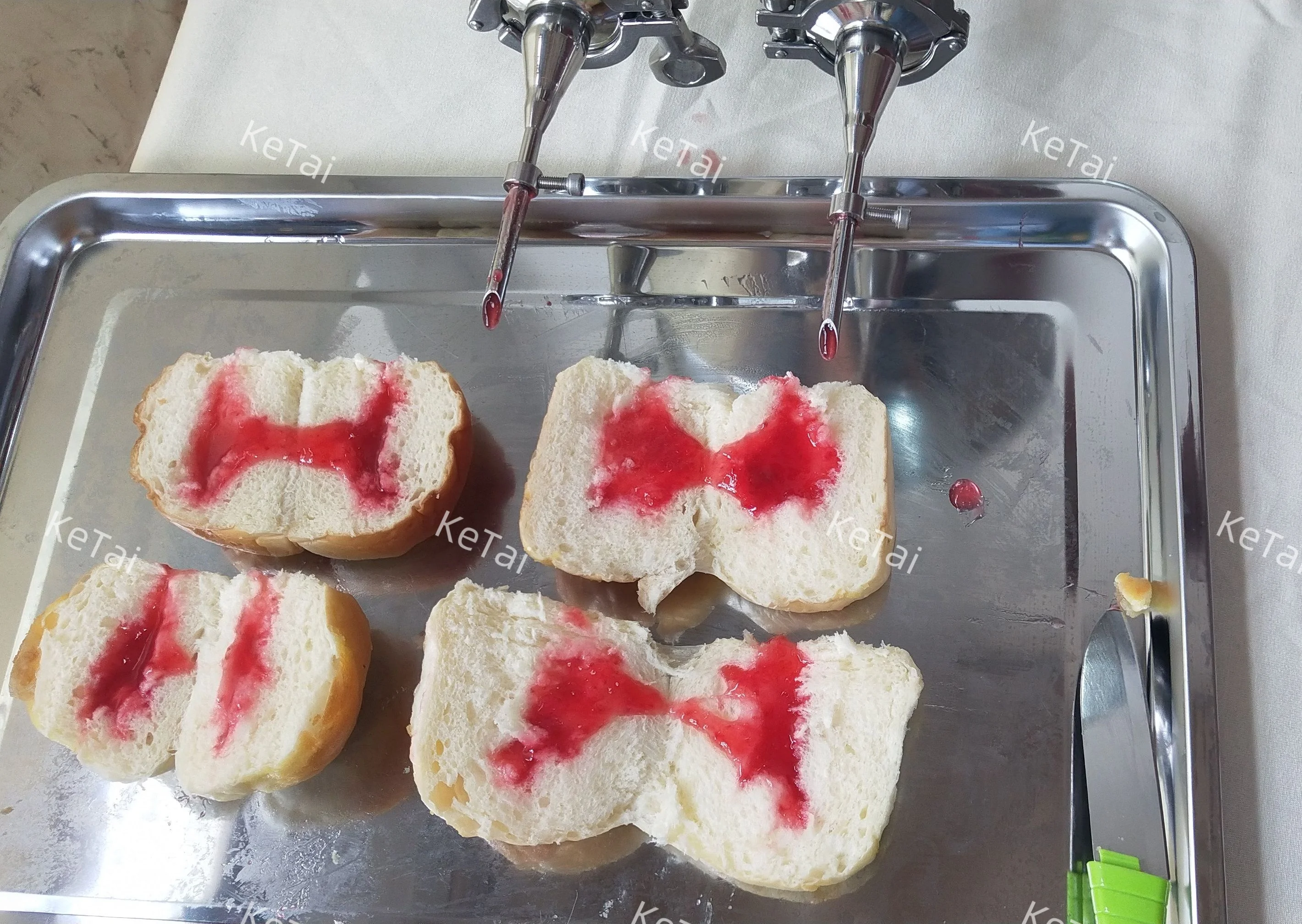 ZD200B Jam Butter Puff Core  Injection  Bread Filling Machine Used for Biscuit Bread Pastry with Different Head Options