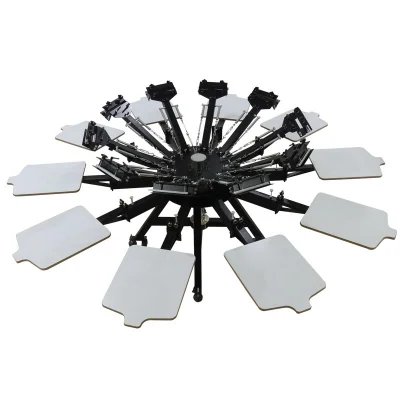 Ruida Manual Carousel 10 Color 10 Stations T-shirt Screen Printing Machine Offset Press Machine