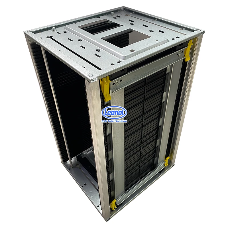 Leenol Custom Logo SMT ESD PCB Magazine Circulation Rack for PCB Storage