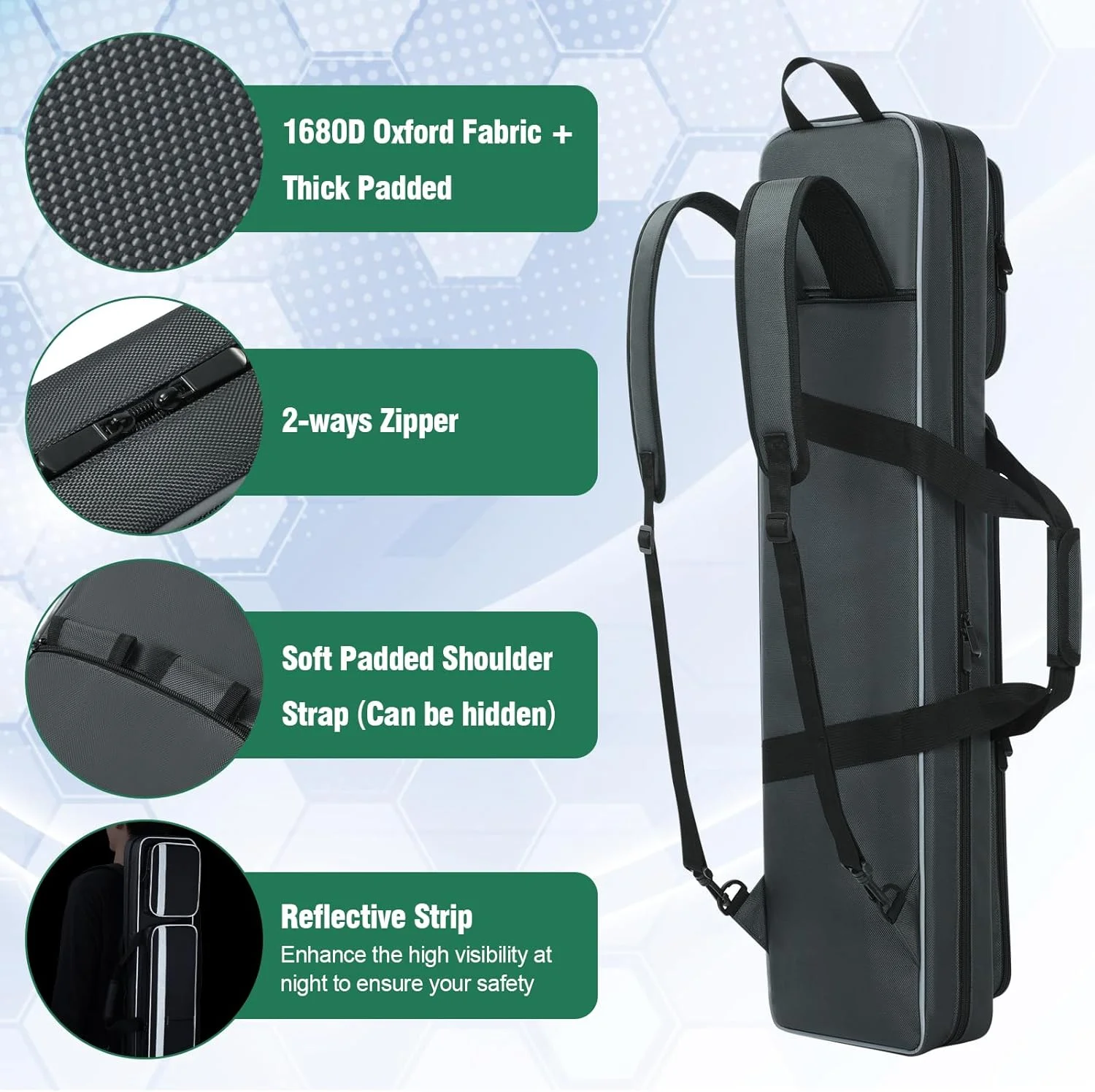 4 B * 5 S custom logo 9 hols Pool Cue Carrying Case 4 Butts and 5 Shafts  Soft Padded Billiard Stick Bag