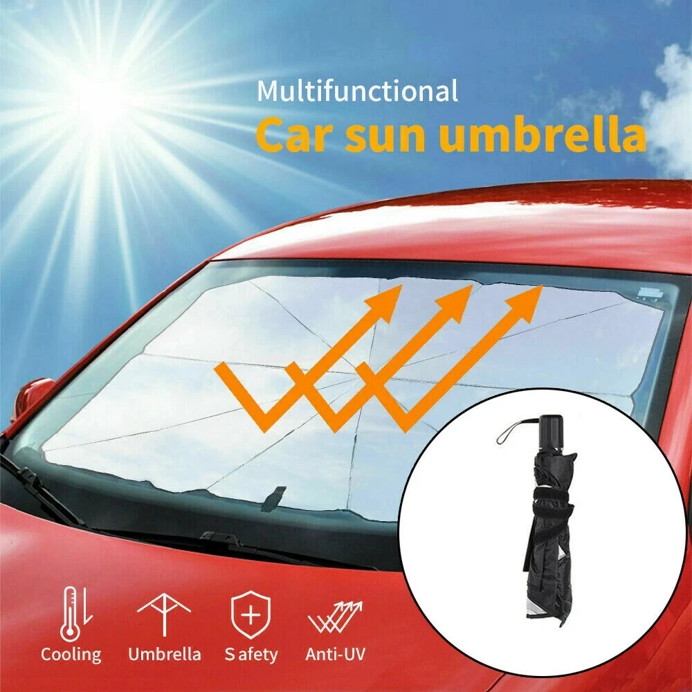 Folding Umbrella Sun Shield For Car Parasol Windshield Uv Protection Sun Shade Front Window Prevent Falling Wear-Resistant