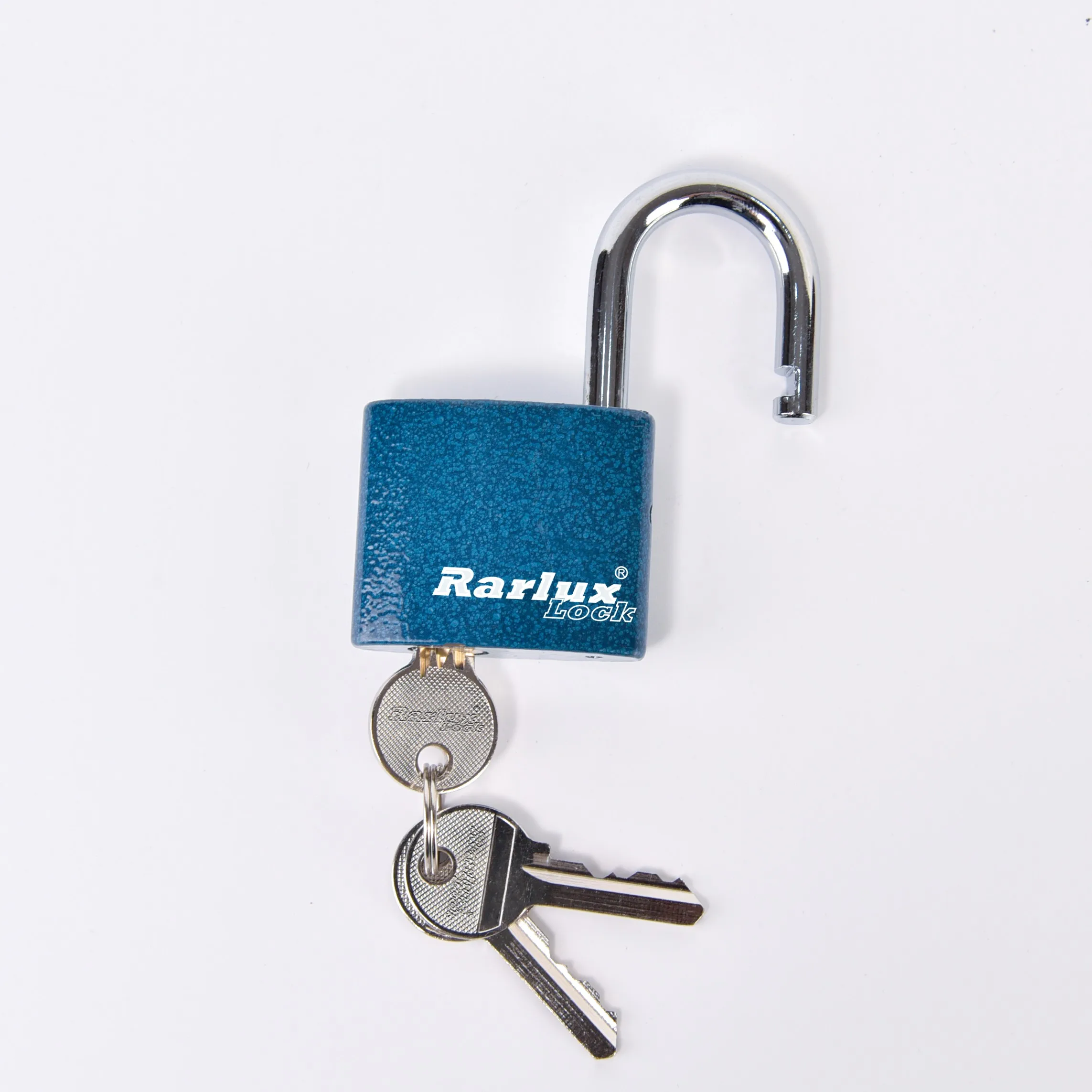 Rarlux High Security decentered solid Blue Color plastic Painted hardened steel manufacture Iron Padlock