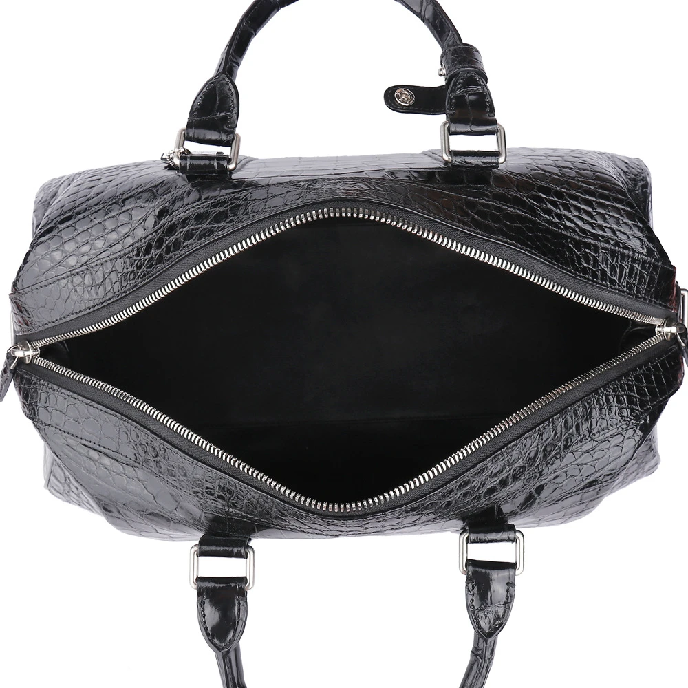 Custom Personalized Luxury Genuine Crocodile Skin Leather Durable Men Women Unisex Carry On Boston Duffle Travel Bag Handbag