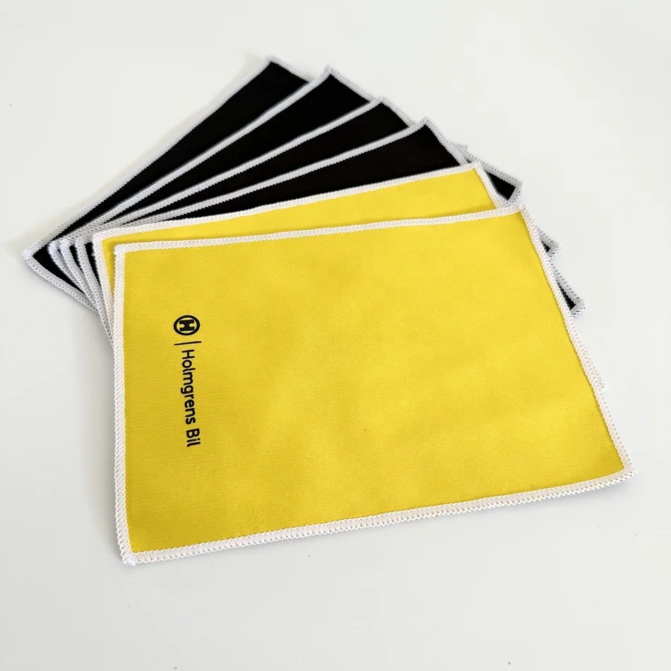 Customized Logo Silk Print Dual-side Microfiber Screen Cleaning Cloth
