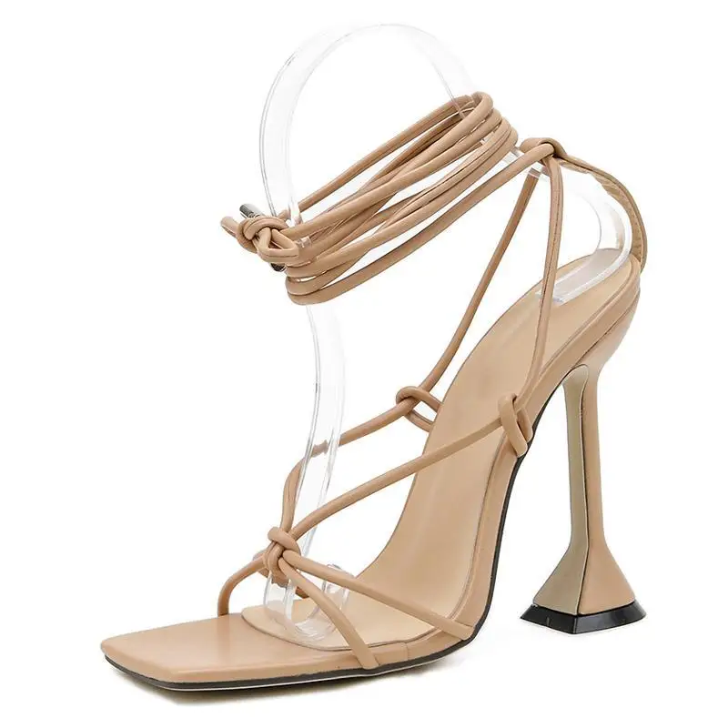 New arrival pu strap women high heel sandals sandals for women and ladies summer heel women sandals
