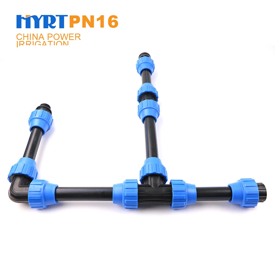 HDPE PE PN10 PN16 16Bar irrigation compression fittings water compression fittings PP clamp saddle PN16