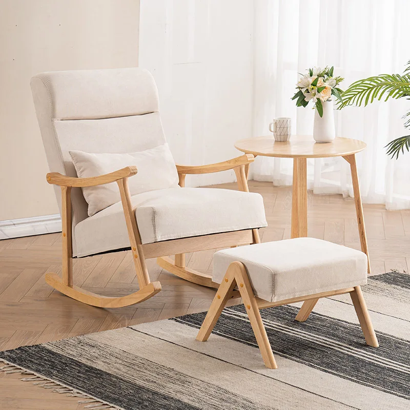Comfortable Hotel Furniture Leisure Recliner Relaxing Single Seat Sofa Living Room Wood Chairs
