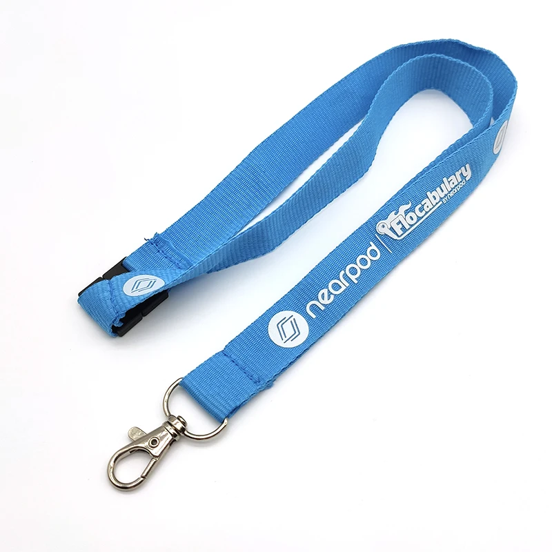 Hot Sale Blue Retractable Reels Key Chains Neck Lanyard Band For Id Badge Holder For Business School Event