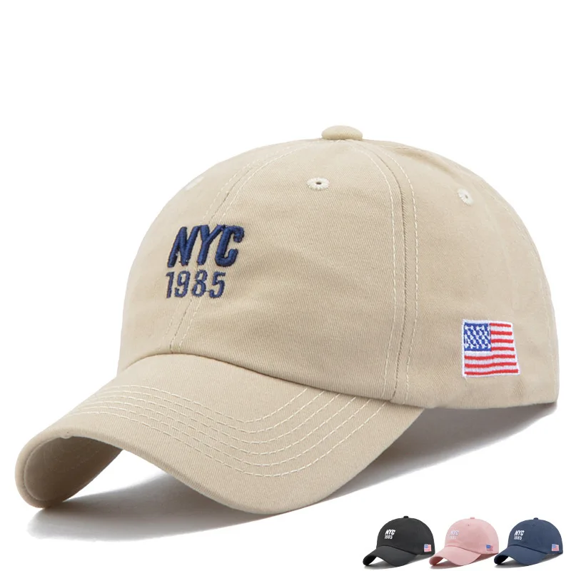 High Quality 5-Panel 1985 American USA Flag Baseball Cap Hats Embroidered Cotton Sports Cap Any Color Hip Hop Trucker Hat