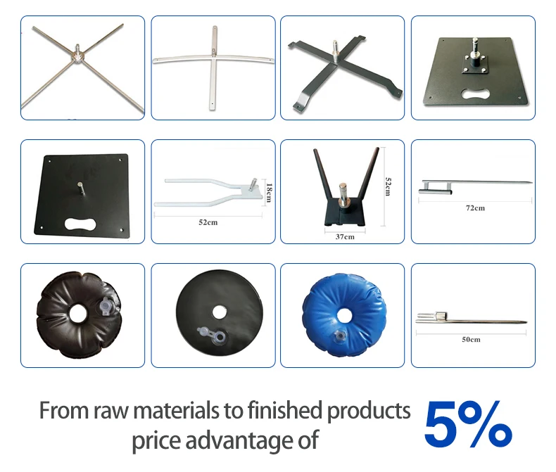 Portable Teardrop and Feather Beach flag Display Stand with Pole for Beach Flag