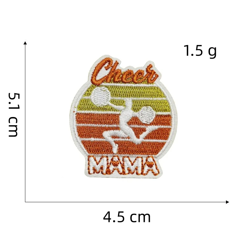 Happy cherleading Team тканевые наклейки спортивные розовые комбинированные вдохновляющие нашивки с железом