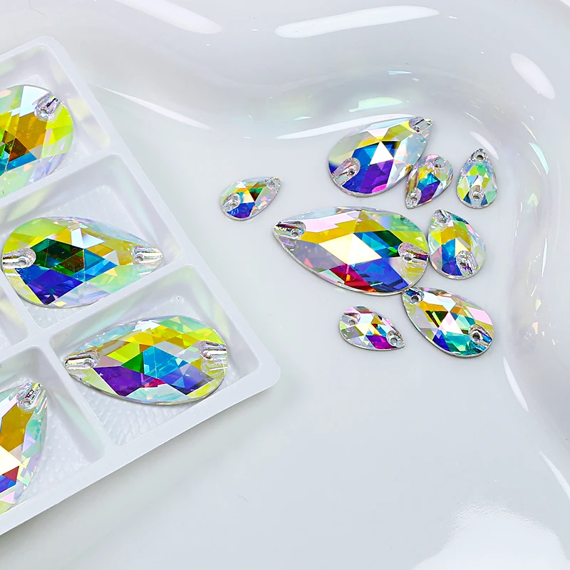 Dongzhou waterdrop плоские стразы оптом бусины из хрустального камня для одежды обувь аксессуары шитья