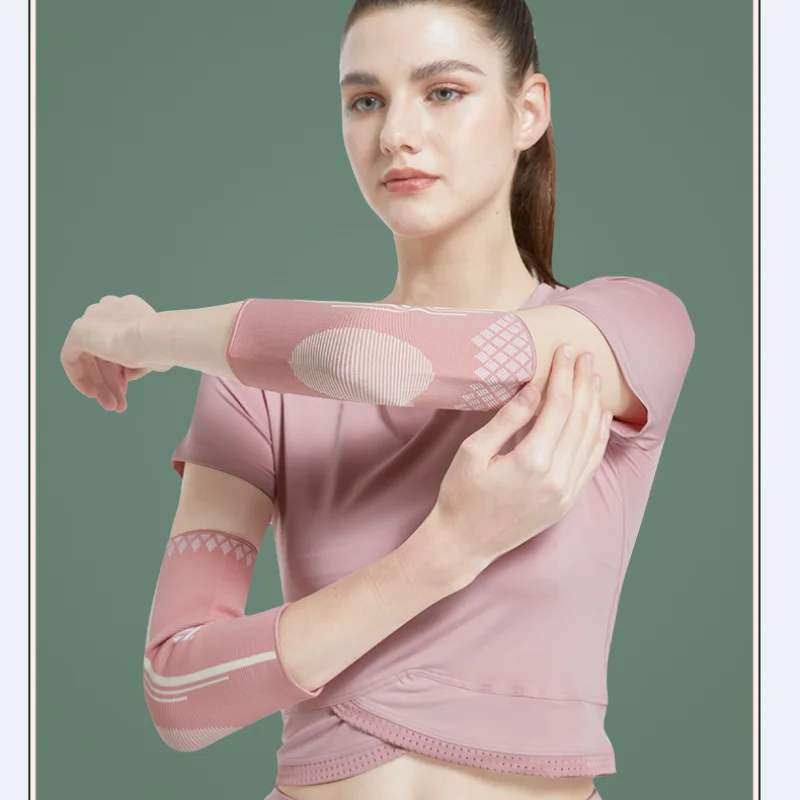 Compression Elbow Protector Elastic Pink Basketball Volleyball Elbow Pads Brace Sleeve Tennis Bandage Arm Guard for Women