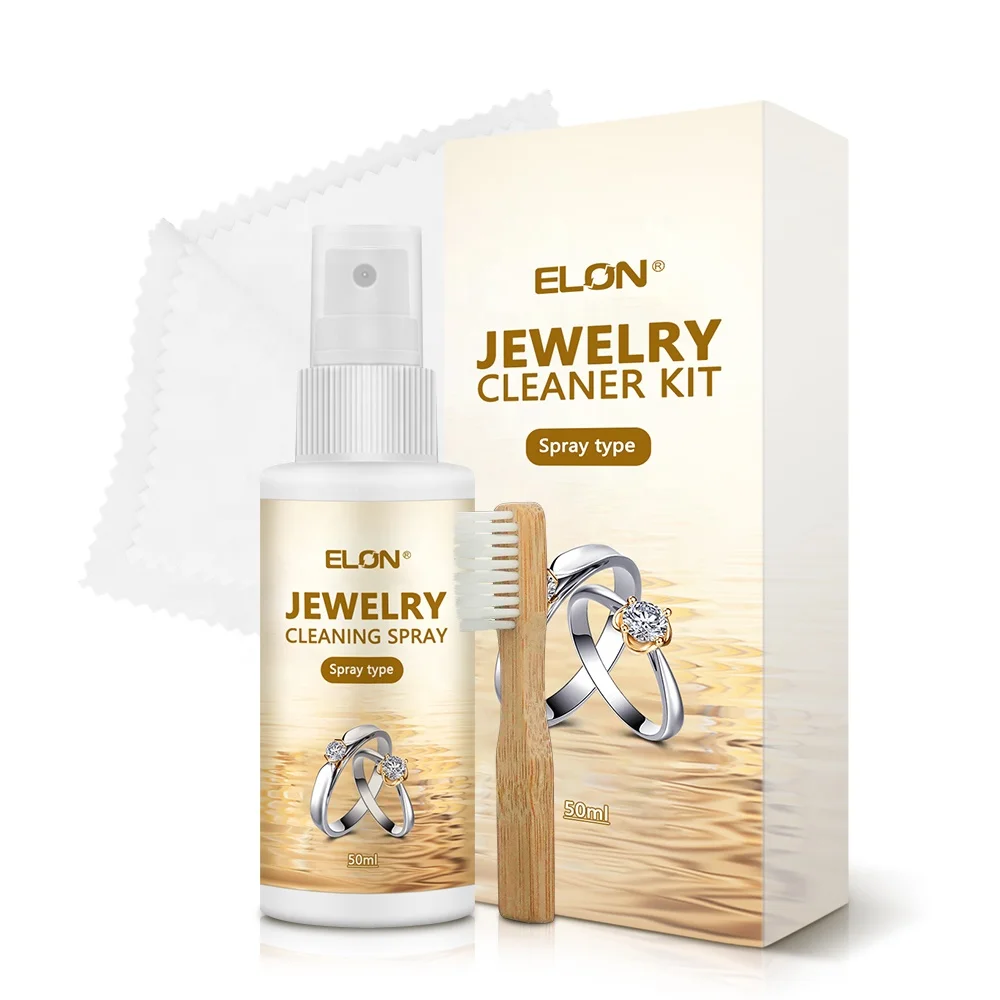 High Quality 100% natural 50ml spray jewelry cleaner Non-toxic jewelry solution liquid portable pearl diamond jewelry cleaner
