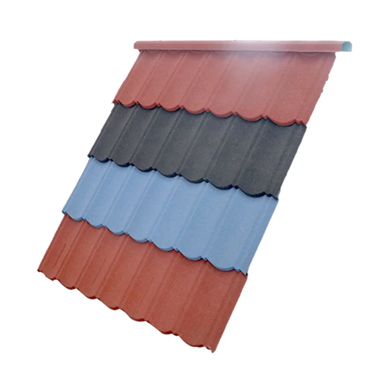 Decorative Color Stone Coated Metal Aluminum Roof Tiles Metals Roofing Sheet for Shingle House Villa