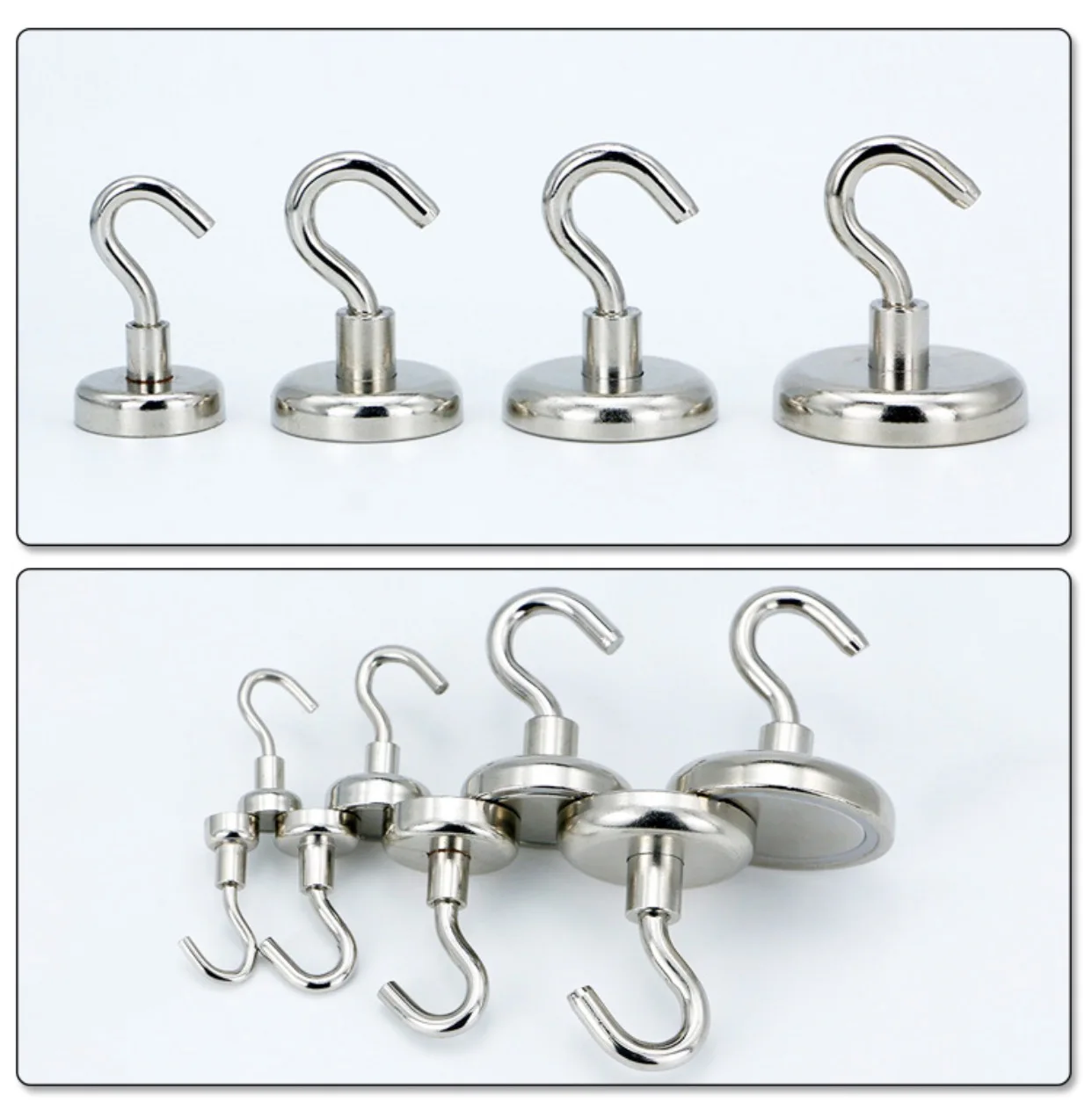 Strength Round Base Fastener Grappling Neodymium Magnet Hooks
