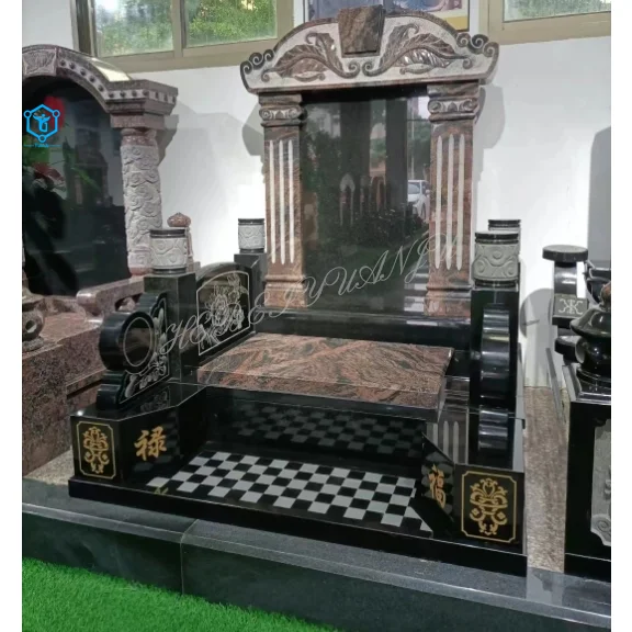 YUANJU Russian gravestones High end cemetery gravestones Customized family gravestones