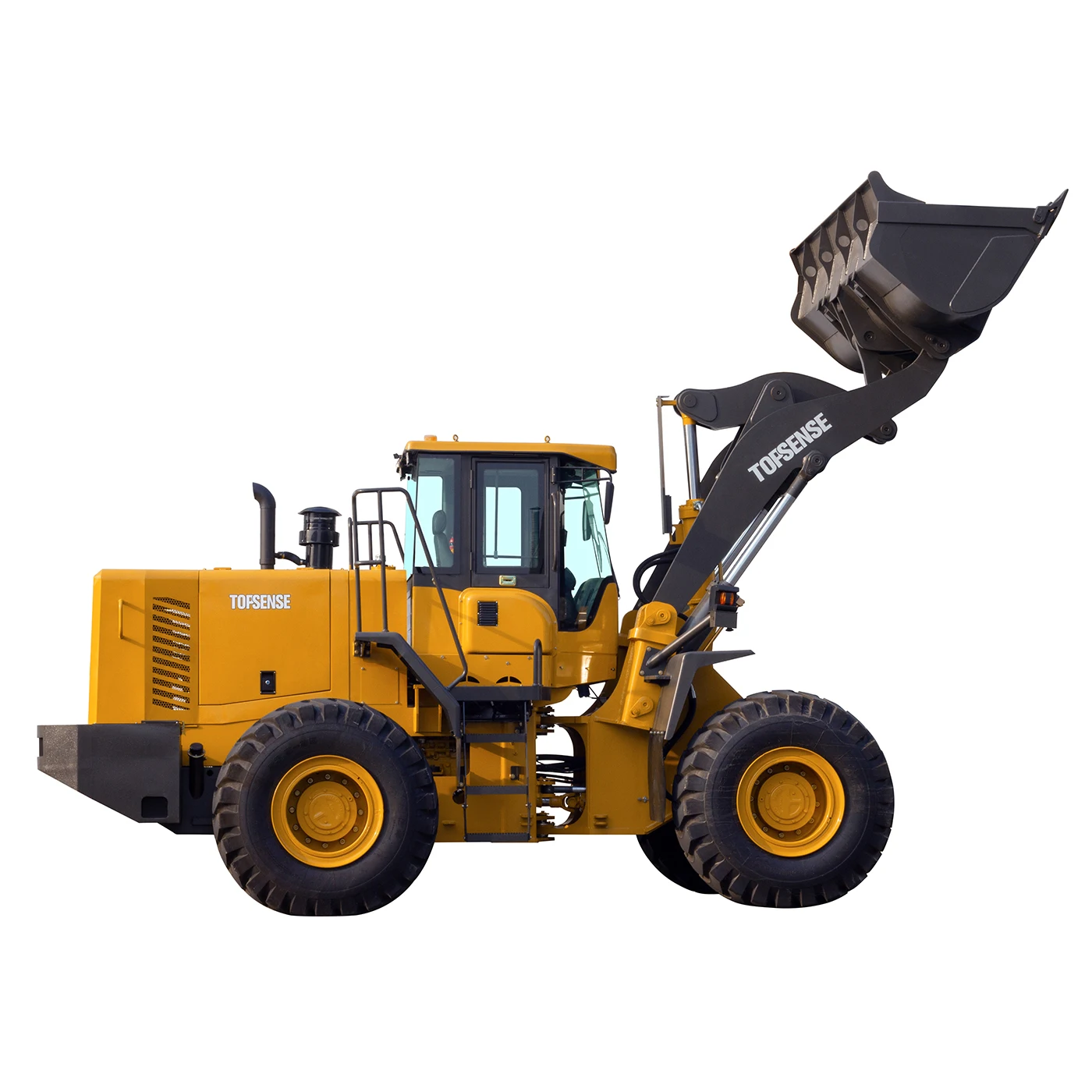 Small Diesel Hydraulic 5 Ton Backhoe Four Wheel Drive Multi Functional Loader for Construction