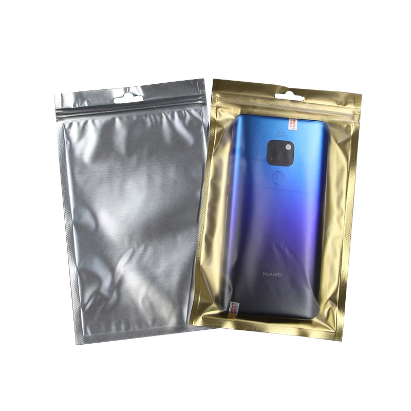 Ziplock Clear PE Plastic Bags Zippered Phone Case for Earphone Cables Packaging Pouch with Gravure Printing for Industrial Use