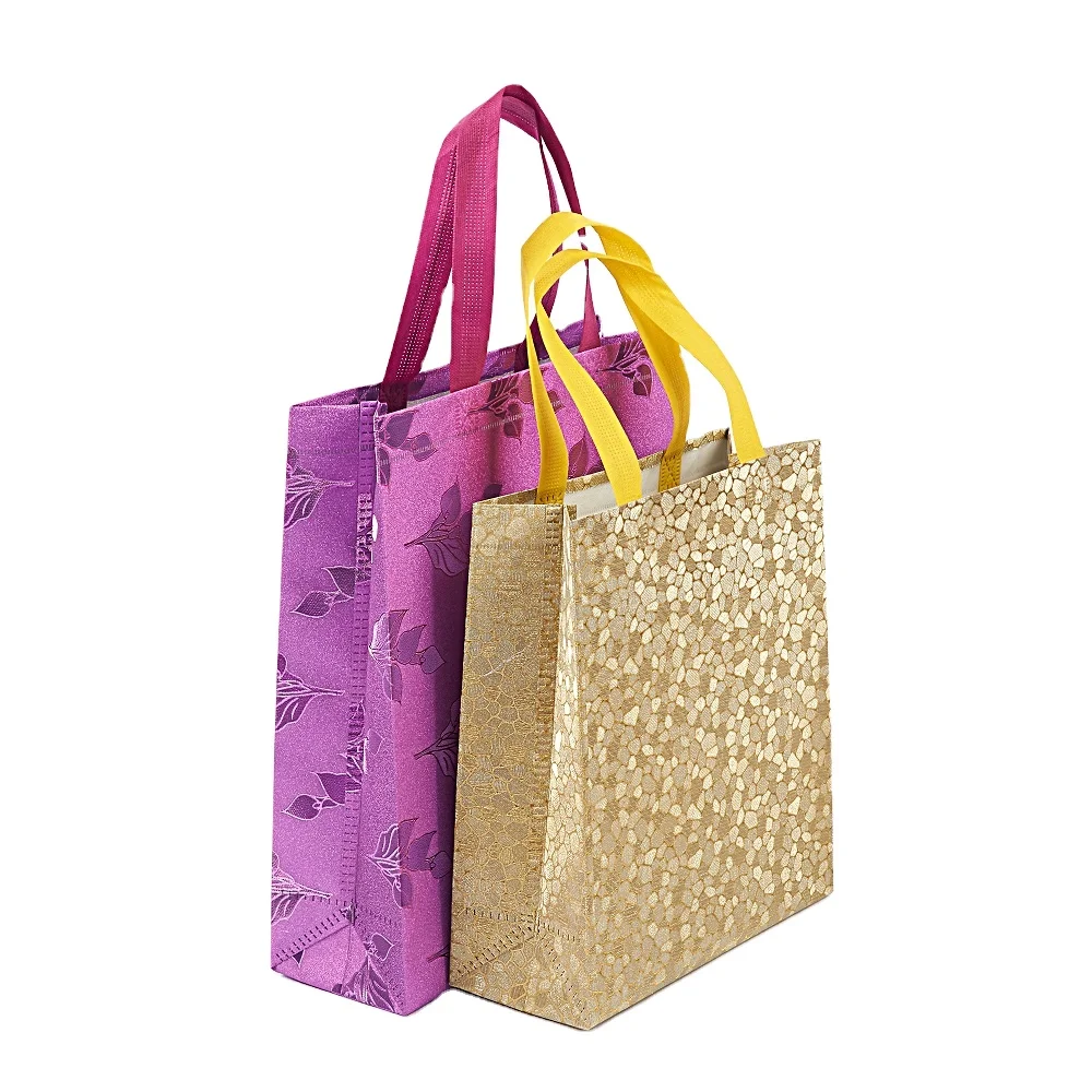 
Оптовая цена, распродажа, складная Нетканая сумка для покупок с фиолетовым принтом 