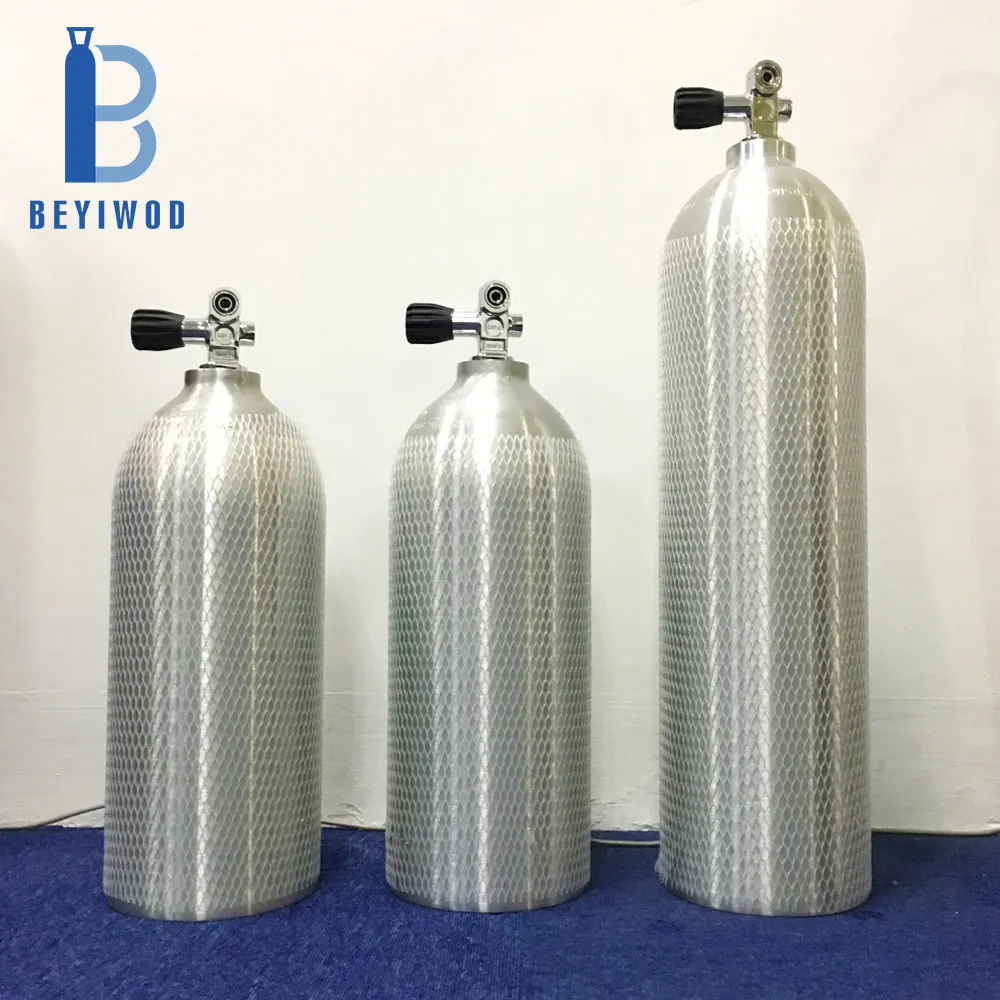 Good Price Portable 8L 11.1L 12L 200bar 3000psi Diving Equipment Underwater Breathing Oxygen Air Seamless Aluminum Scuba Tank