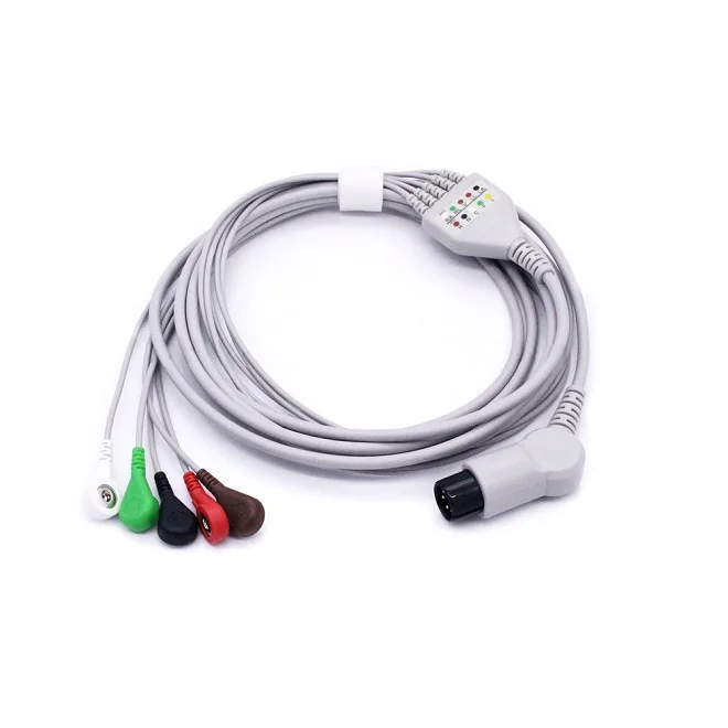 OEM ECG Cable 5 Lead Snap China Manufacturer