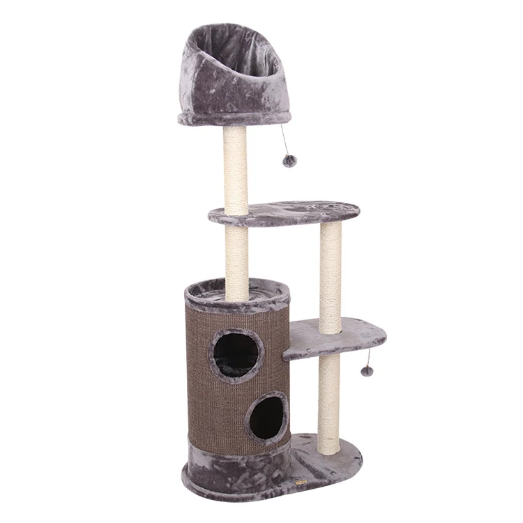 High Quality Indoor Cat Tree House Manufacturing Durable Cat Scratcher Tree Castle
