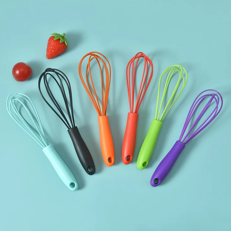 6 Inch Small Egg Beater Mini Silicone Kitchen Whisks