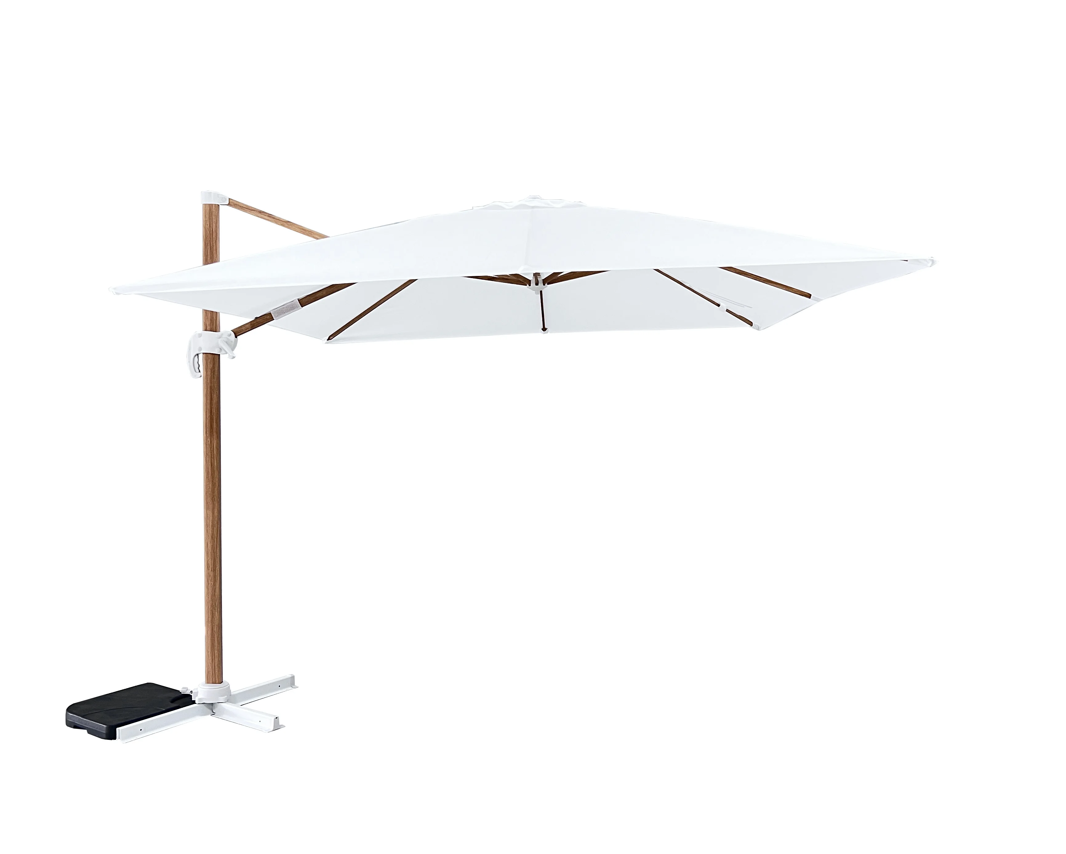 12Ft Feet Round Deluxe Patio Umbrella Offset Hanging Umbrella Commercial High End Twist-tilt Luxury Garden Umbrella Parasol