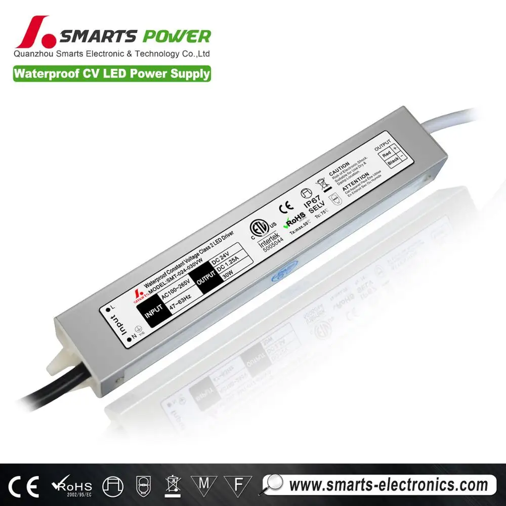 led driver ip67 ac 110v 220v 30w to dc 12v 24v 1.25a led transformer