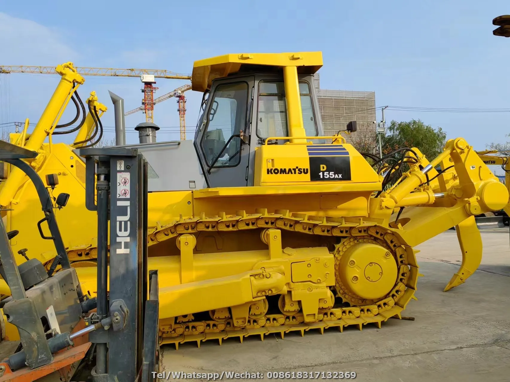 Used Komatsu D155 D155-5 Crawler Bulldozer Japan Made Komatsu D155AX U Blade Dozers