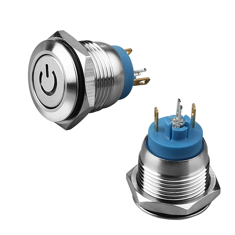 16mm mushroom red 16mm Mushroom emergency stop e-stop switch 3 pins NO+NC LA16-11ZS Maintained Round Push Button Switch