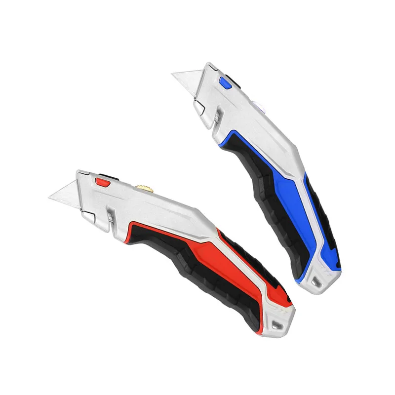3PCS replacement blade Aluminum alloy blade retractable utility lock safety cutter push knife