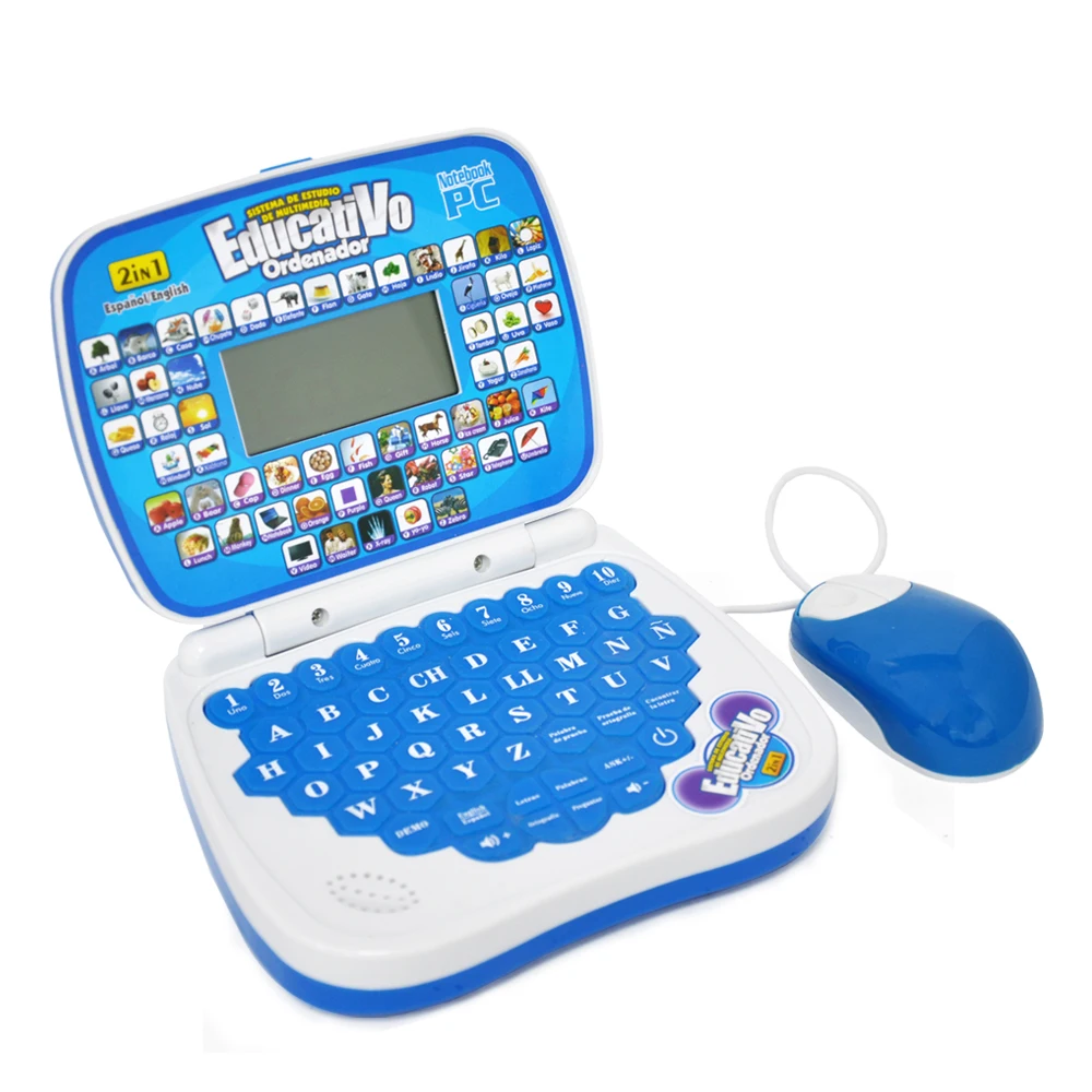 Classic intelligent educational toys laptop for kids french English bilingual learning machine