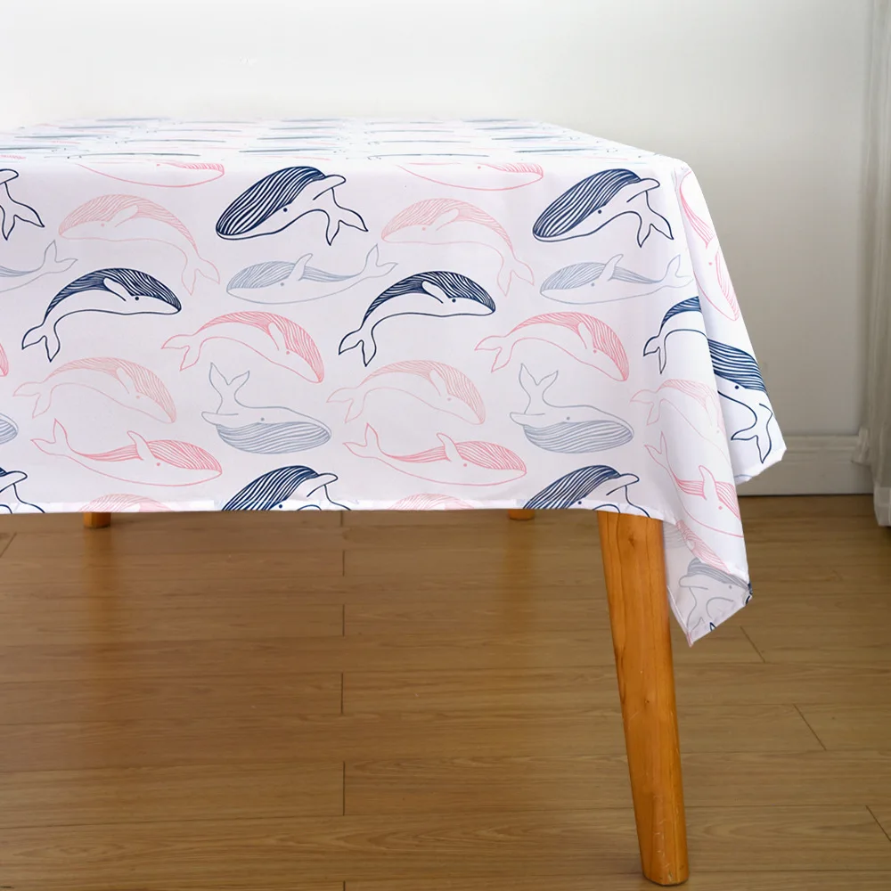 Оптовая продажа многоцветные полиэфирные хлопчатобумажные скатерти моющиеся современные прямоугольные для свадьбы